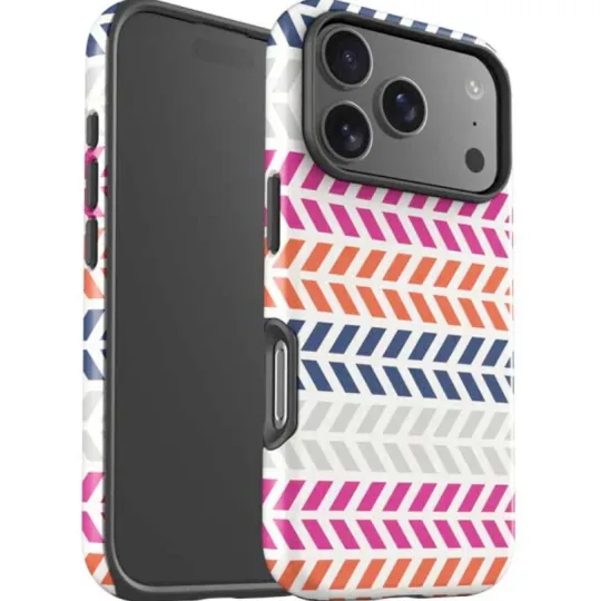 Discover Striped Chevron iPhone Case