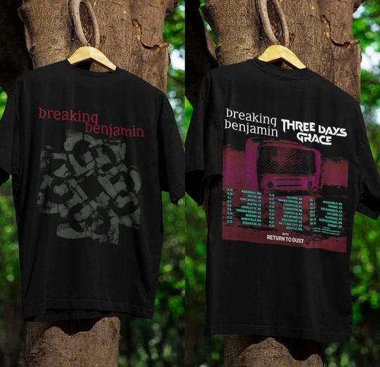 Discover Breaking Benjamin Three Days Grace Band Tour 2025 T-Shirt
