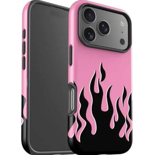 Discover Pink Flames iPhone Case