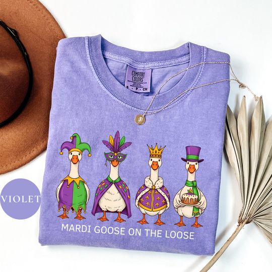 Discover Mardi Gras Silly Goose Shirt: 2026 Coquette Louisiana Festival Celebration Apparel Comfort Colors Tee