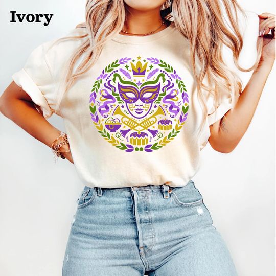 Discover Boho Mardi Gras T-Shirts, New Orleans Shirt, Fat Tuesday Shirt, Mardi Gras shirts, Women Mardi Gras, Mardi Gras Outfit, Mardi Gras Clothing,