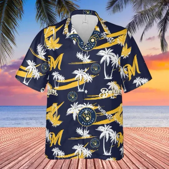 Milwaukee Brewerrss Hawaiian Shirt, Short Sleeve Summer Shirt For Men