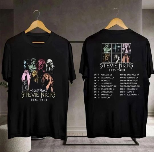 Discover Stevie Nicks Live Concert Music Tour Dates 2025 Double Sided T-Shirt