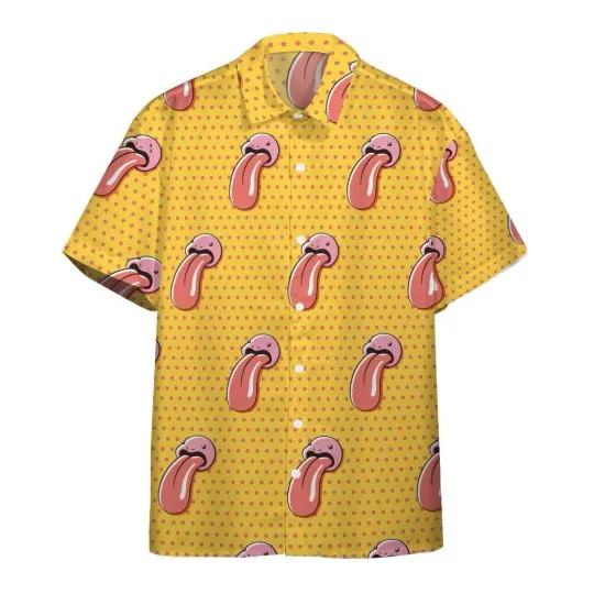 Discover PKM Hawaiian Shirt Lickitung Yellow Hawaii Shirt PKM Aloha Shirt