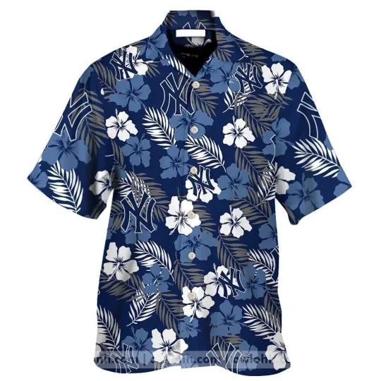 Discover New York Baseball Yankees Hawaiian Shirt, Short Sleeve Summer Shirt For Men