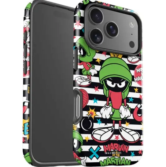 Looney Tunes Marvin the Martian Striped Patches iPhone Case