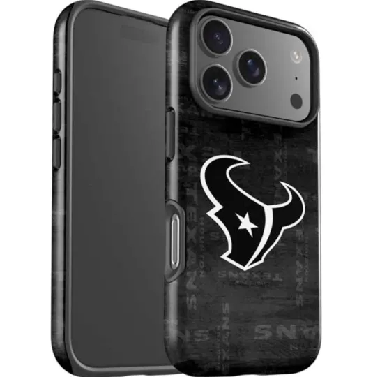 football Houston Texans Black & White iPhone Case