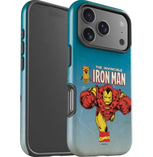Discover Marvel Classic Comics The Invincible Iron Man iPhone Case