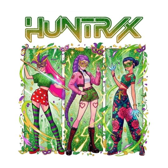 Discover Huntrix Mardi Gras Shirt, Huntrix Anime Girl Group Shirt