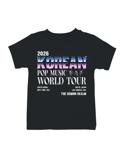 Discover 2026 Korean Pop Music World Tour Youth's T-shirt