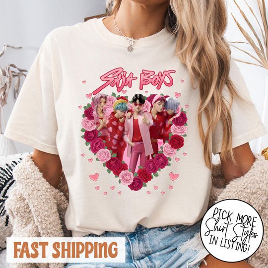 Discover Kpop Demon Hunters Saja Boys Valentine Shirt, Mira Zoey Rumi Six Seven, Kpop Demon Hunter Anime Shirt, Gift for Fans