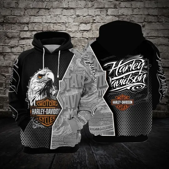 Discover Harley Motor Racing Davidsonn 3D Printed Hoodie Pullover Hoodie