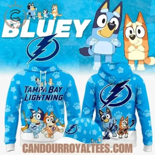 Discover Tampa Bay Lightning x BlueyDad All Over Print 3D Hoodie