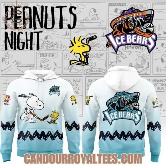 Ice Bears x Peanuts Ice Hockey Game All Over Print 3D Hoodie