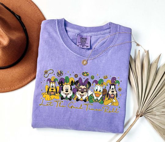 Discover Disney Mardi Gras Shirt, Let The Good Times Roll Crewneck, Purple Festival Shirt, Unisex Carnival Outfit, New Orleans Vibe