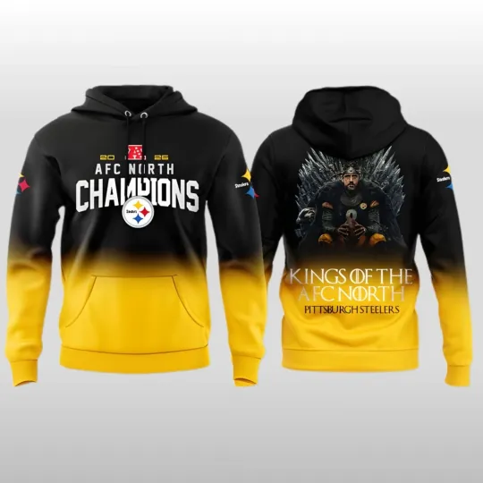 Discover Steeler King Of The AFC North Gradient 3D Hoodie