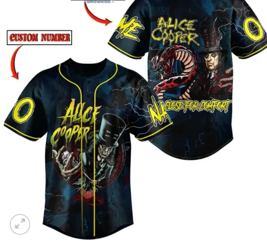 Alice Cooper Comfort Fan Personalized baseball jersey, new 3d gift