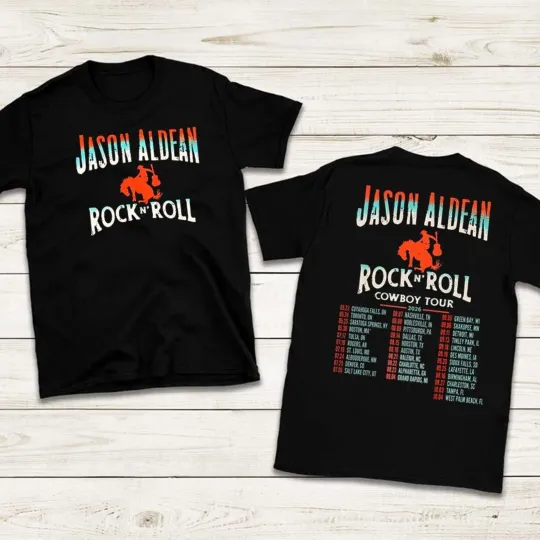 Discover Rock N Roll Music Tour 2026 Shirt, Jason Country Concert T-Shirt