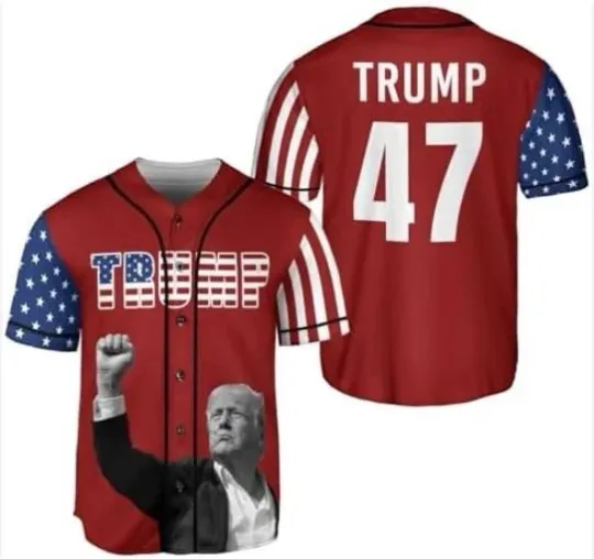 Discover Custom Trump 47 Jersey for Men baseball jersey, 3d gift,2025 hot