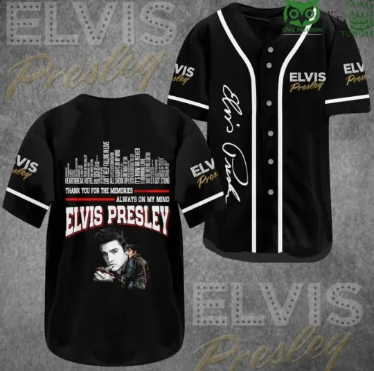 Discover Elvis Presley baseball jersey, JERSEY BASEBALL- SALE 3D JERSEY