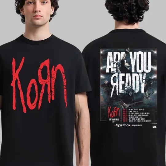Korn Latin America 2026 Tour Are You Ready On May 2026 City Dates T-Shirt