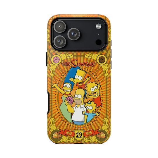 Discover The Simpsons Family Phone Case, Homer Donut Retro Vibe Case