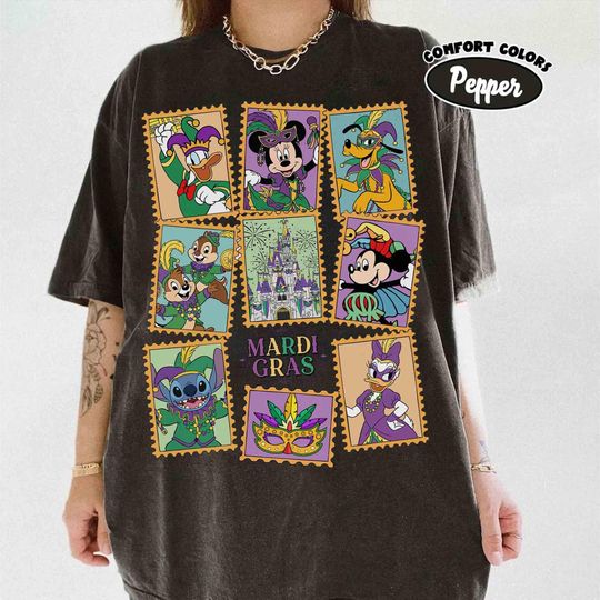 Discover Mickey and Friends Disney Mardi Gras Shirt, WDW Disneyland Castle Family Happy Mardi Gras Carnival 2026, New Orleans Fat Tuesday Mardi Gras