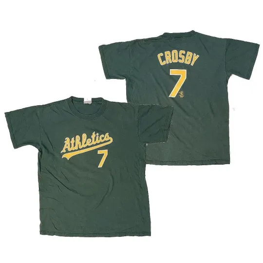 Discover Oakland A's Bobby Crosby Number 7 Double Sided T-Shirt - Medium