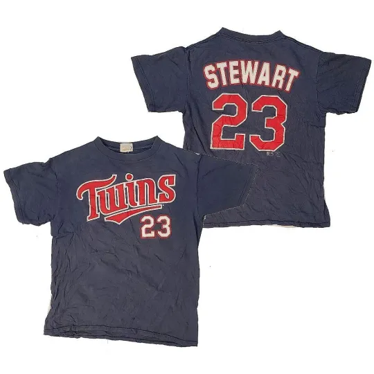 Discover Vintage Minnesota Twins Shannon Stewart No. 23 Double Sided T-Shirt