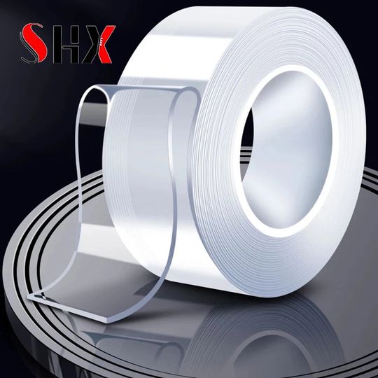 Discover Nano tape 1M/2M/3/5M Nano Tape Double Sided Tape Transparent NoTrace Reusable Waterproof Adhesive Tape Cleanable Home gekkotape