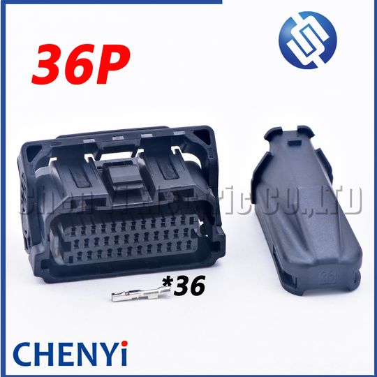 Discover 36 Pin female Automobile waterproof connector motorcycle ECU Plug 36ZRO-B-1A 36ZRO-B-2A With  Pin and Rear cover