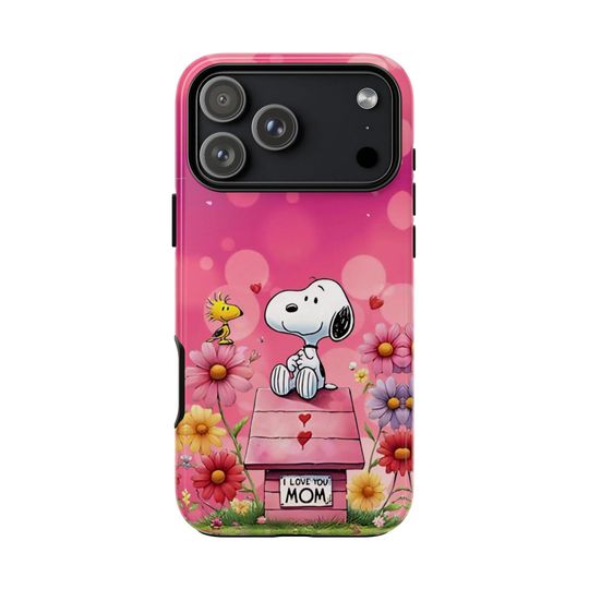 Discover Snoopy Love Phone Case, Cute Pink Aesthetic, Unique Gift for Teen Girl, Valentines Day Gift Her, Coquette Heart Samsung S24