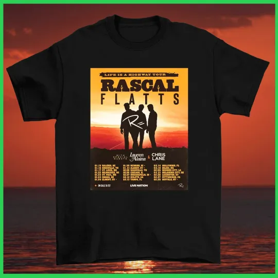 Discover Rascal Flatts Comeback with 2026 LIFE IS A HIGHWAY TOUR T Shirt Size S-3XL