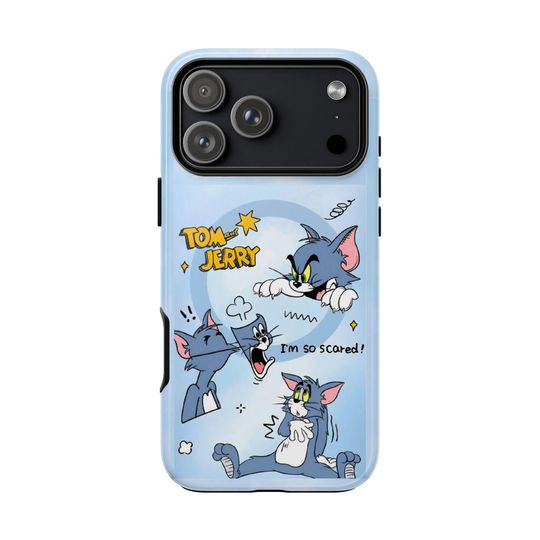 Discover Tom and Jerry Phone Case for iPhone & Samsung - Cute Cartoon Cat And Mouse Cover Design