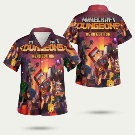 Discover Minecraft Dungeons Hawaiian Shirt