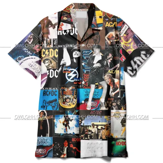 Discover Ac Dc Collage Unisex Hawaiian Shirt