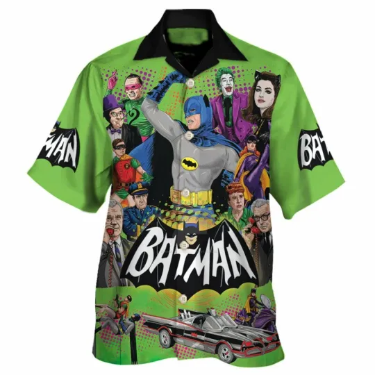 Discover Batman Heros Villains Batmobile Unisex Hawaiian Shirt