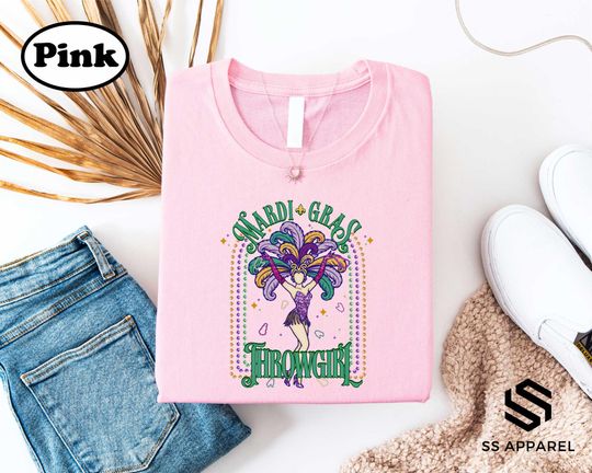 Discover Throw Girl Mardi Gras Shirt, NOLA Carnival Parade Tee, Cute Throw Girl Graphic T-Shirt, New Orleans Party Top, Women Mardi Gras&nbsp;Sweatshirt