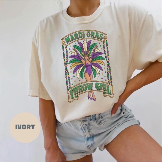 Discover Life of a Throw Girl Mardi Gras Shirt, Retro New Orleans Festival Tee, Mardi Gras 2026 Season Apparel, Mardi Gras Mom Gift