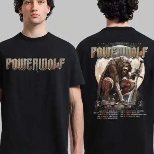 Discover Powerwolf Summer 2026 Tour T-Shirt Concert Music Fan Tee