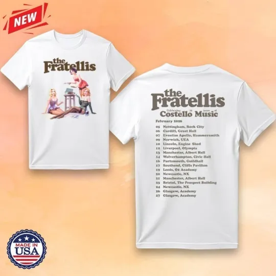 Discover The Fratellis Costello Music Tour 2026 T-Shirt