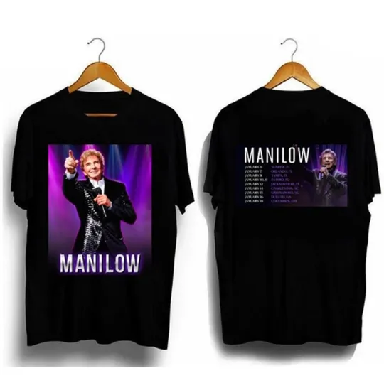 Discover Manilows January 2026 US Tour T-Shirt Concert Music Fan Tee