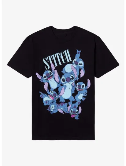 Discover Disney Stitch Black T-Shirt 2025