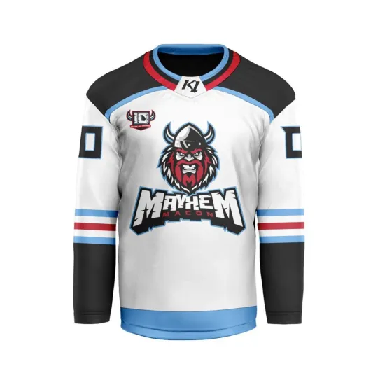 Discover Personalized Macon Mayhem Away Hockey Jersey Men's Fan Gear
