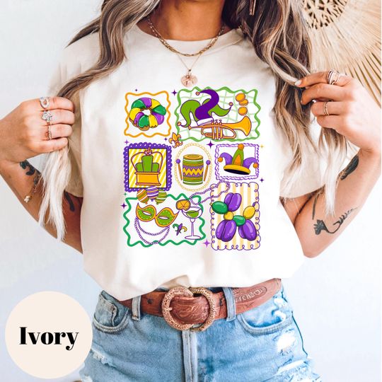 Discover Mardi Gras 2026 Coquette Bow Shirt, New Orleans Carnival Festival Sweatshirt, Purple Green Gold Fat Tuesday Gift