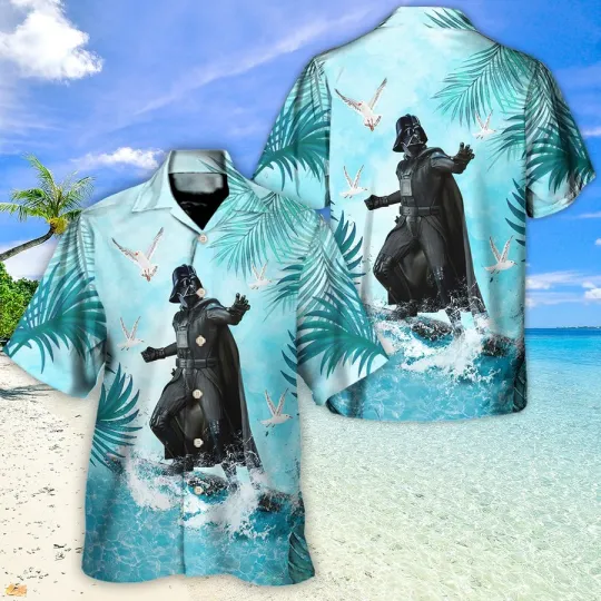 Discover Disney Star Wars Darth Vader Surfing Hawaiian Shirt Summer Beach Aloha