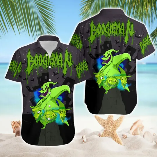 Disney Oogie Boogie Lock Shock & Barrel Boogieman Halloween Hawaiian Shirt