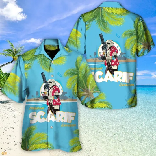 Discover Disney Star Wars Scarif Trooper Hawaiian Shirt Summer Beach Aloha