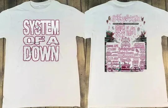 SYSTEM OF DOWN Tour 2026 SICK NEW WORLD White T Shirt 2Side NI2181