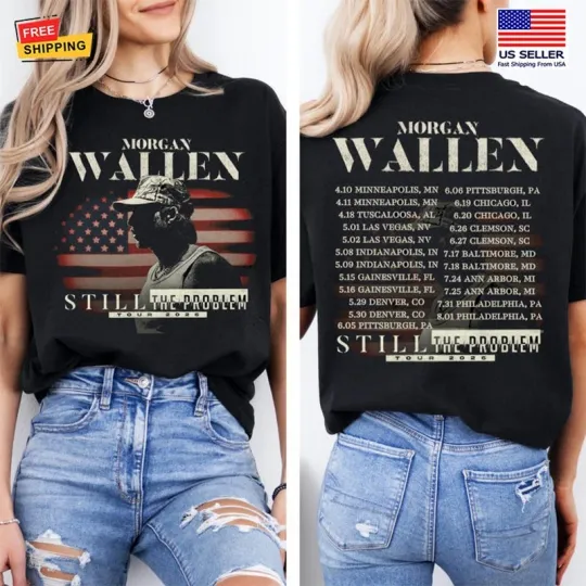 Discover Wallen Western Tour 2026 T-shirt, Still The Problem Country Music Tour Fan Tee